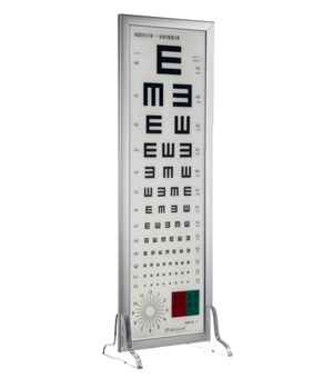 Balance between red and green visual acuity chart